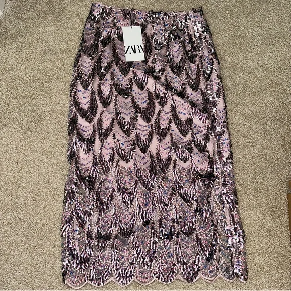 ZARA Bloggers Fav Sequin Skirt - Picture 13 of 16